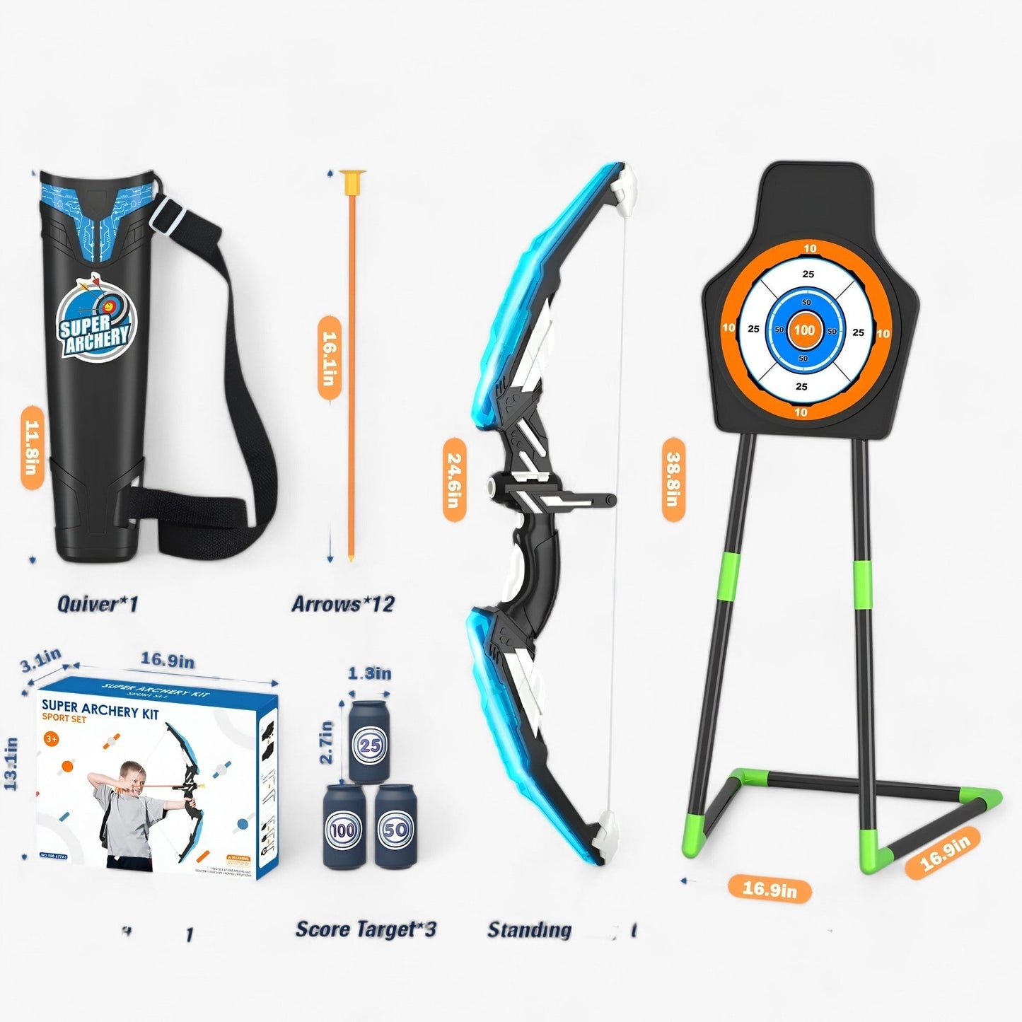 Zaido Kids Adventure Bow & Arrow Set – Outdoor Archery Toy Kit