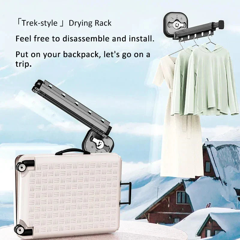 WallDry Flex – Foldable Wall-Mounted Clothes Dryer for Space-Saving Laundry