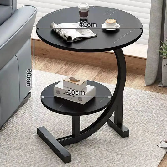 CasaLune Luxury Two-Tier Portable Side Table – Compact, Modern & Functional Design