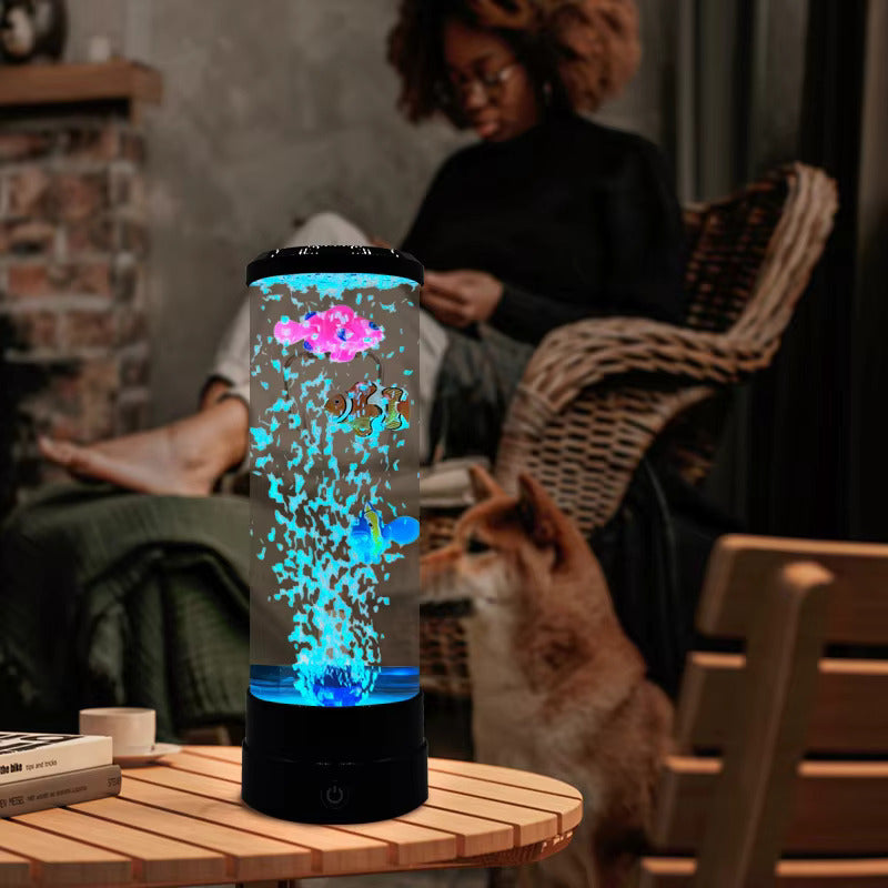 Bubble Fish Lamp – Calming LED Mood Light with Soothing Water & Bubbles