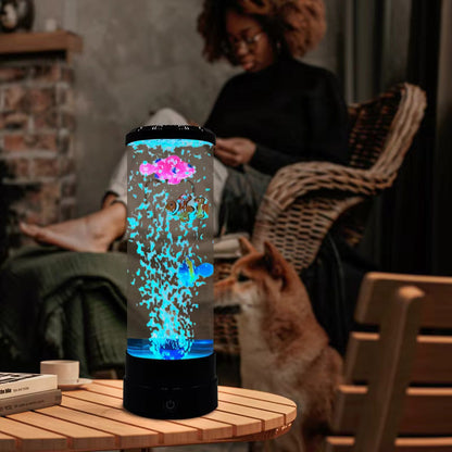 Bubble Fish Lamp – Calming LED Mood Light with Soothing Water & Bubbles