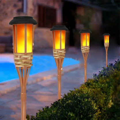 5-Piece Solar Torch Light Set – Flame Effect LED Garden Lights | Solar Powered & Weatherproof Outdoor Lighting