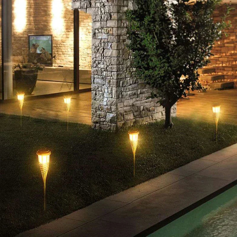 5-Piece Solar Torch Light Set – Flame Effect LED Garden Lights | Solar Powered & Weatherproof Outdoor Lighting