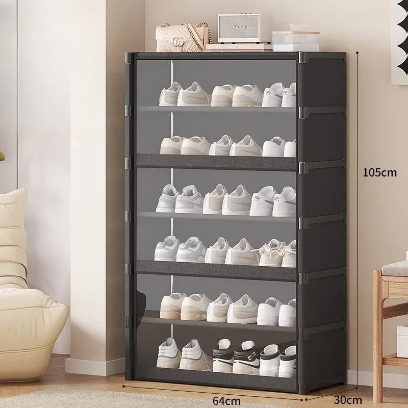 TransRack – Transparent Multi-Layer Shoe Storage Cabinet