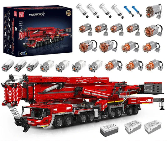 Crane Truck Building Set – 1700 Pieces – Motorised with Realistic Design & Movement