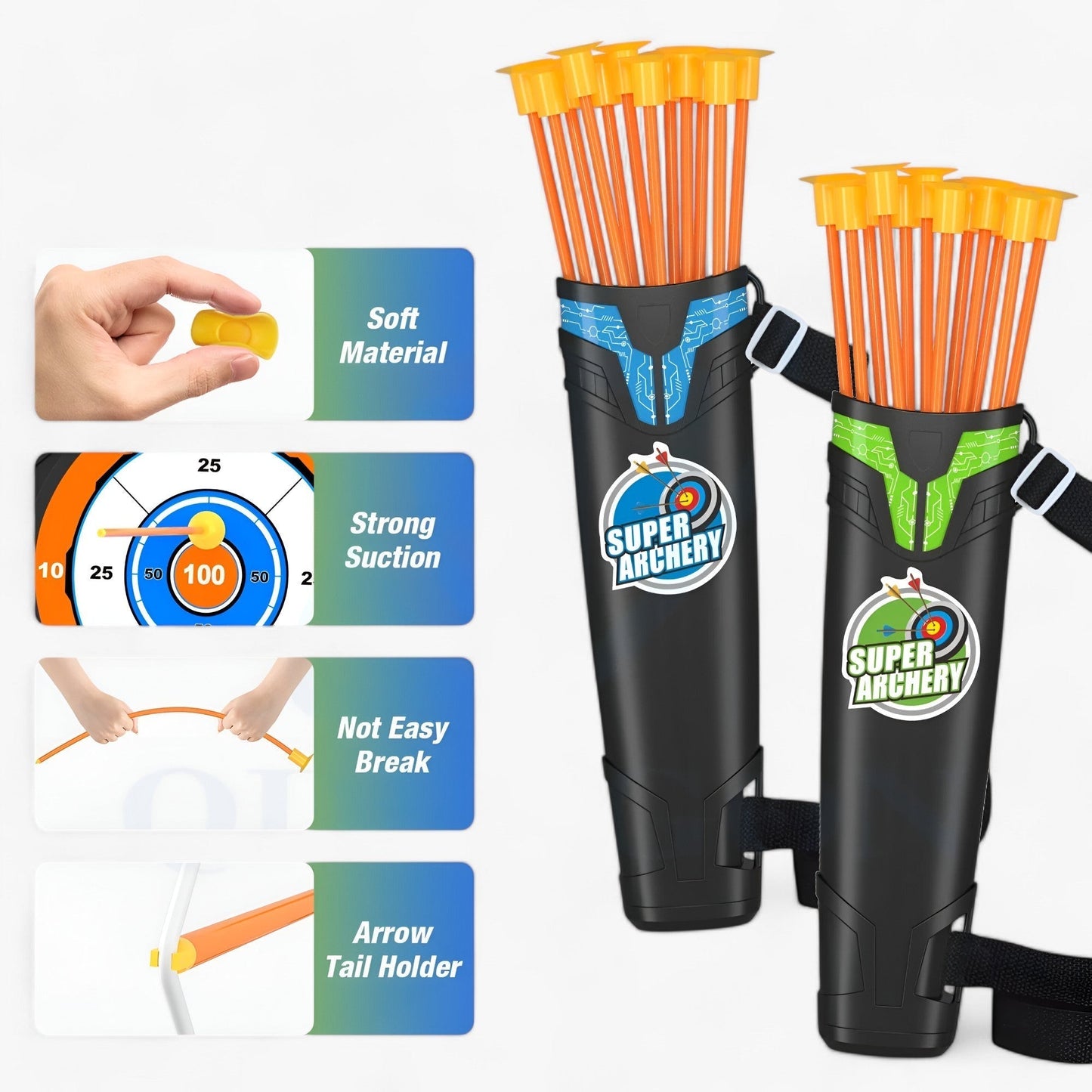 Zaido Kids Adventure Bow & Arrow Set – Outdoor Archery Toy Kit