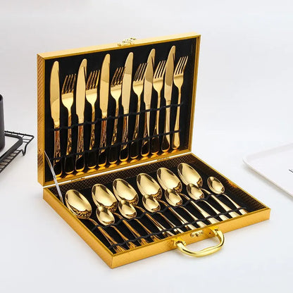 Oraliu Golden Cutlery Set