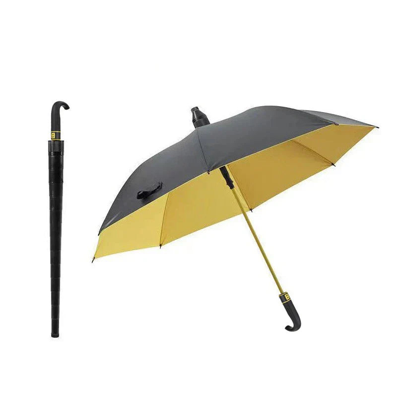 StormShield Heavy-Duty Windproof Umbrella with Curved Handle