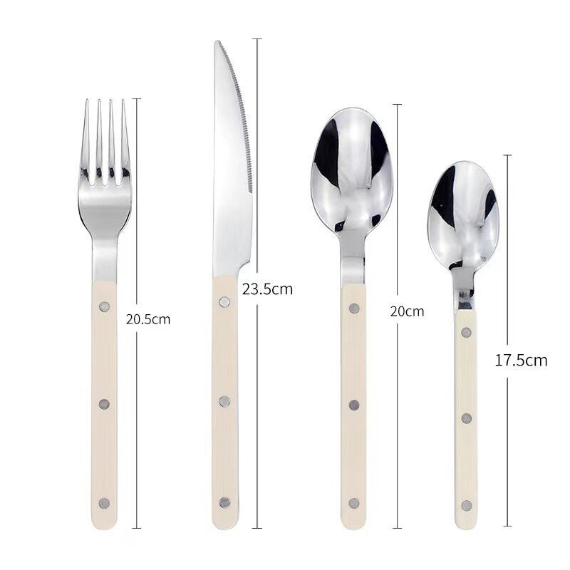 24-Piece Cutlery Set – Engraved Stainless Steel Flatware for 6 People
