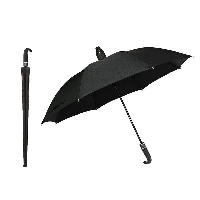 StormShield Heavy-Duty Windproof Umbrella with Curved Handle