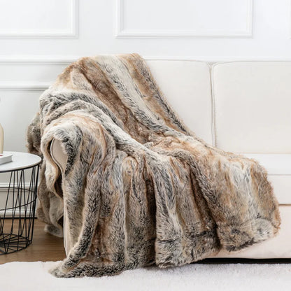 Luxurious Mink Faux Fur Throw Blanket – Elegant, Soft & Cozy