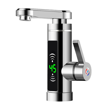 ThermoFlow 3000W Instant Heating Kitchen Tap with 360° Rotating Spout – Stainless Steel & Energy Efficient