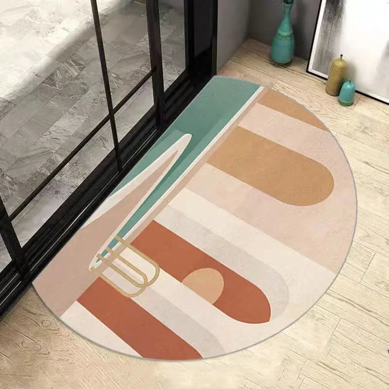 AquaSoft Super Absorbent Bath Mat – Non-Slip Half-Round Bathroom Mat for Maximum Comfort