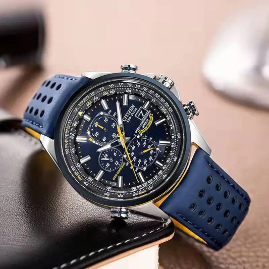 Quartz Chronograph Men’s Watch – Waterproof Stainless Steel Wristwatch with Date & Luminous Hands