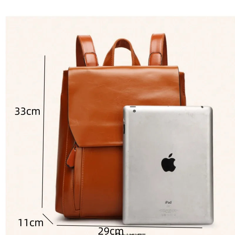 Carmine | Elegant PU Leather Laptop Backpack – Padded & Practical