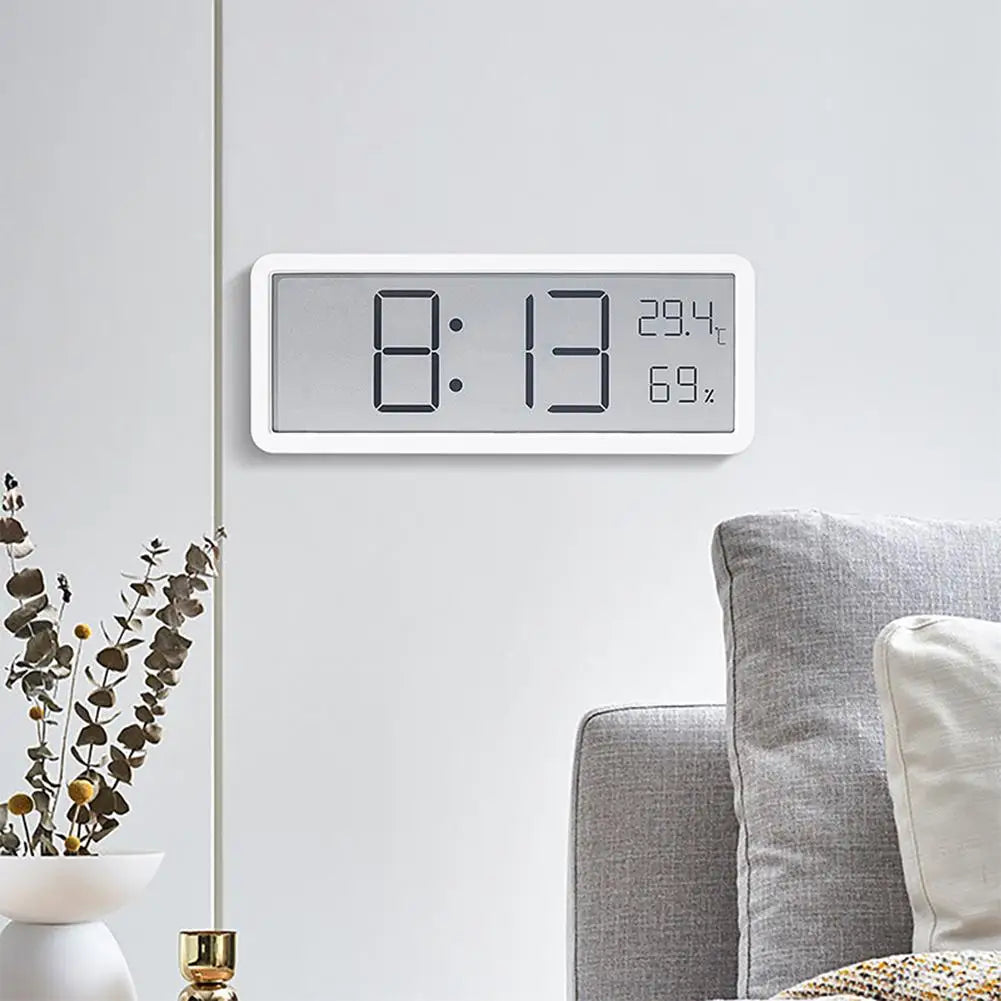TimeVibe Large LED Digital Wall Clock with Temperature & Humidity Display