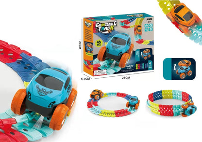 FlexiTrack | Flexible Glow-in-the-Dark Racetrack Set for Kids