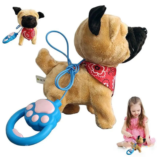 Interdraft Plush Puppy Toy – Electronic Pet with Remote Control & Leash – Walking & Barking Dog for Kids
