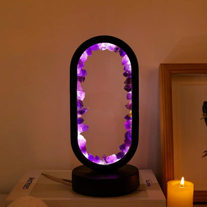 AuraStone | Natural Calming Amethyst Serenity Lamp