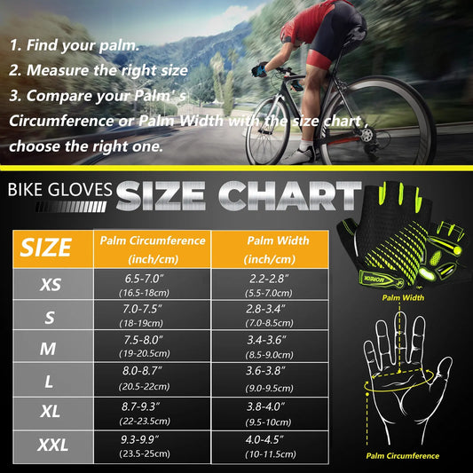 RideEase Half Finger Cycling Gloves – Shock Absorbing, Breathable & Anti-Slip Gloves