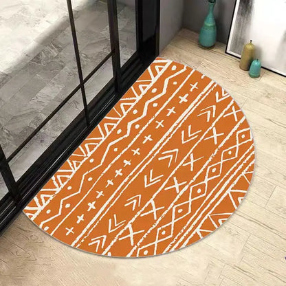 AquaSoft Super Absorbent Bath Mat – Non-Slip Half-Round Bathroom Mat for Maximum Comfort