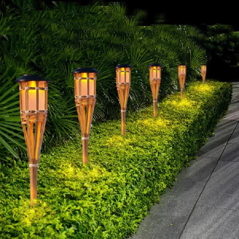 5-Piece Solar Torch Light Set – Flame Effect LED Garden Lights | Solar Powered & Weatherproof Outdoor Lighting