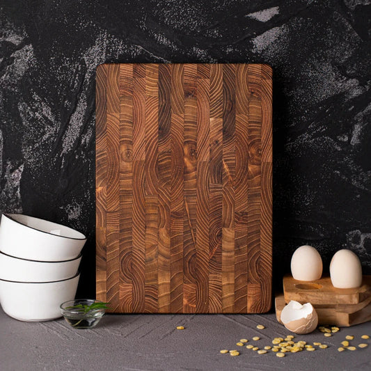 Premium Wooden Butcher Block – End Grain Chopping Board for Kitchen & Professional Chefs