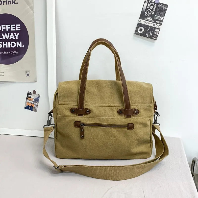 Max | Vintage Canvas Large Crossbody Messenger Travel Bag