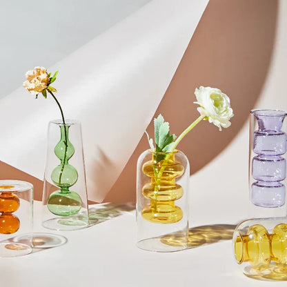 GlassBloom | Nordic Colourful Artistic Glass Vase