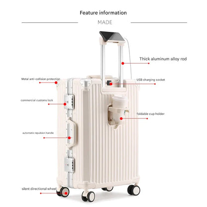 Tallinn Hard Shell Suitcase with Aluminium Frame – Lightweight, Durable & TSA Approved Luggage