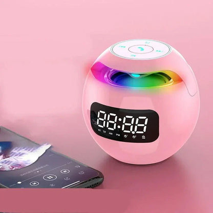 Digital LED Alarm Clock – Bluetooth Speaker with Colourful Night Light