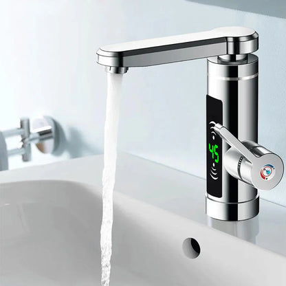 ThermoFlow 3000W Instant Heating Kitchen Tap with 360° Rotating Spout – Stainless Steel & Energy Efficient