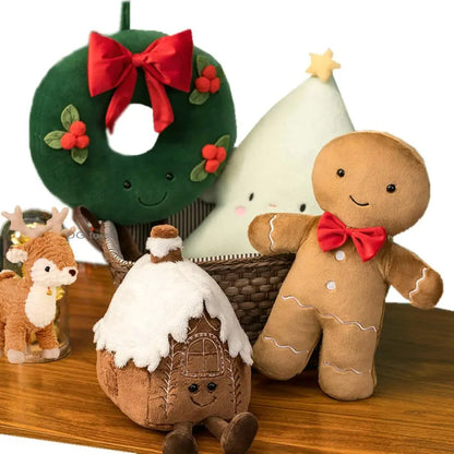 Magical Christmas Plush – Fluffy Gingerbread Hug Toy for a Warm & Cozy Holiday