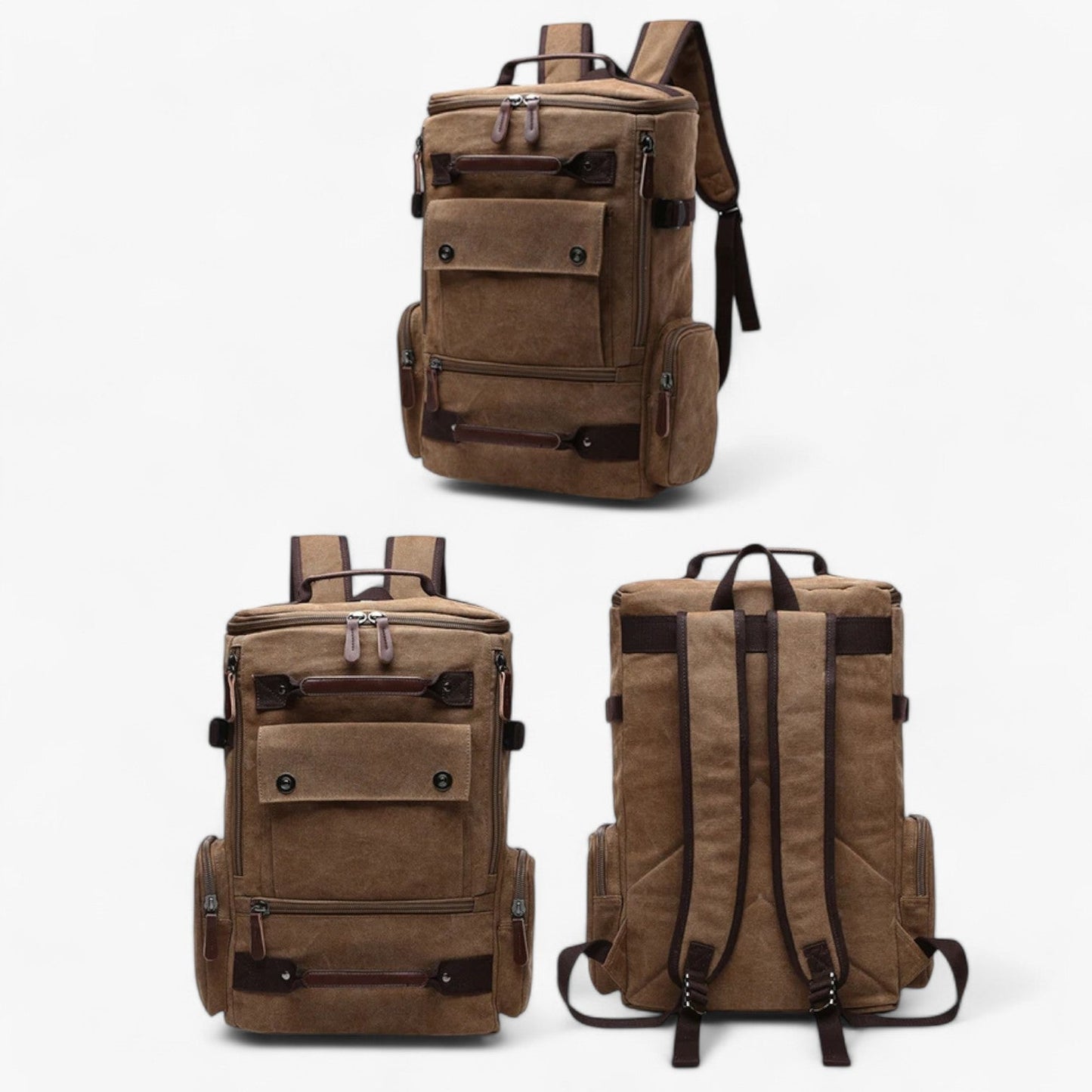 Vintage Canvas Backpack – Stylish & Functional with Laptop Compartment for Everyday & Adventure