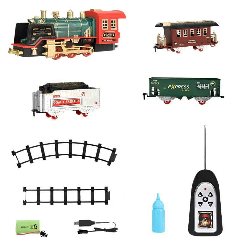 ChugBot – Remote Control Steam Train Set for Kids | Educational Electric Railway Toy with Realistic Steam Effect