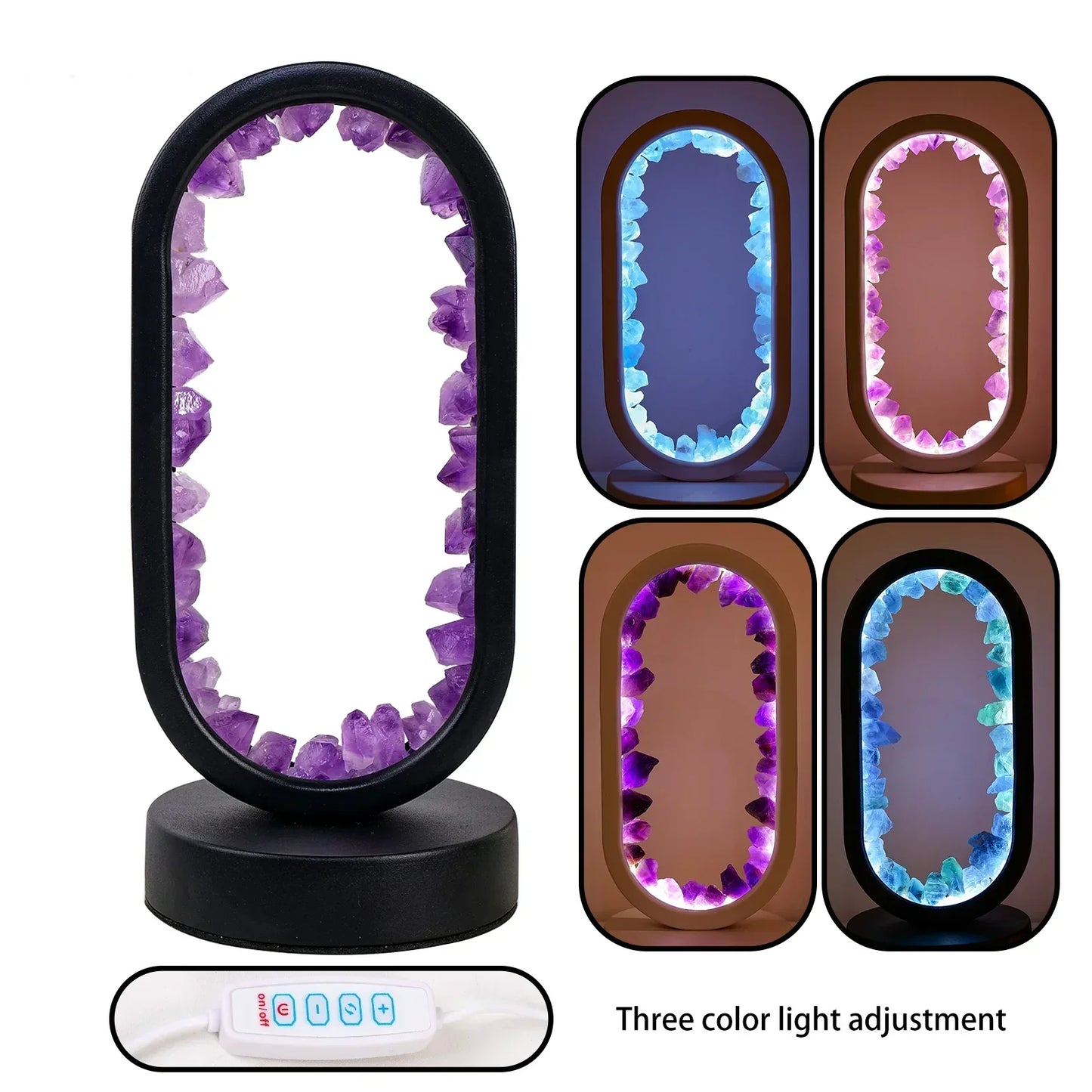 AuraStone | Natural Calming Amethyst Serenity Lamp