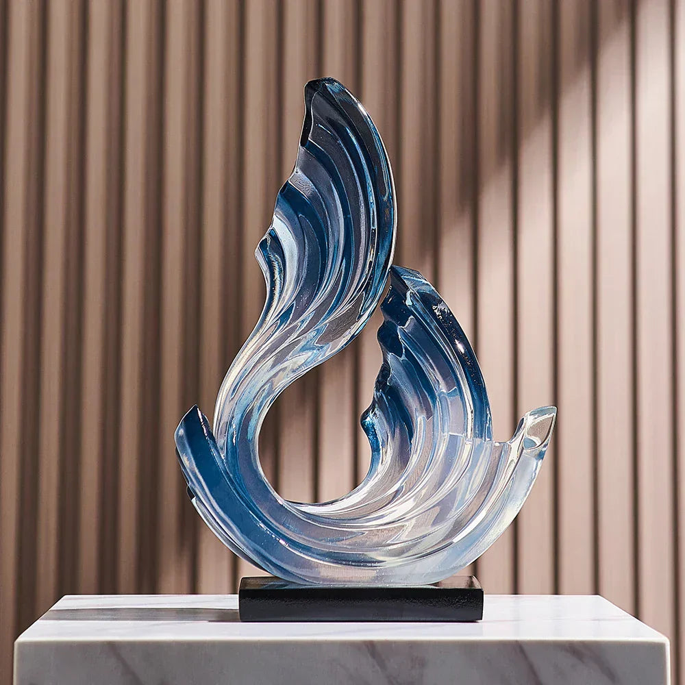 Ethereal Flow – Elegant Glass Ornament with Graceful Design