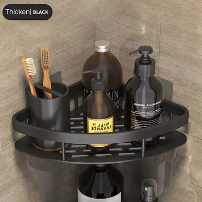 Stylish & Practical No-Drill Shower Corner Shelf – Space-Saving Bathroom Storage Rack