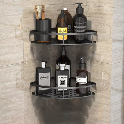 Stylish & Practical No-Drill Shower Corner Shelf – Space-Saving Bathroom Storage Rack