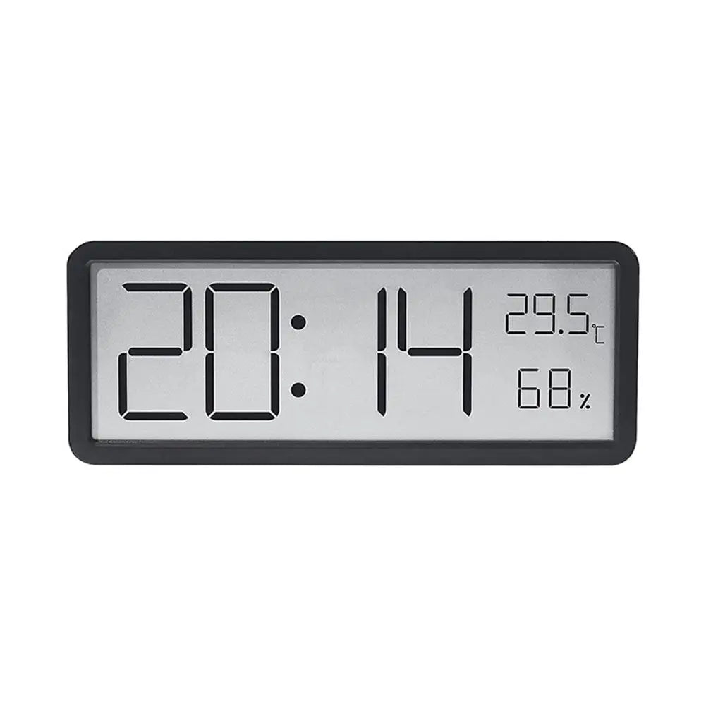 TimeVibe Large LED Digital Wall Clock with Temperature & Humidity Display