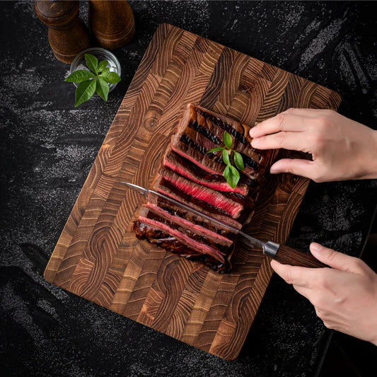 Premium Wooden Butcher Block – End Grain Chopping Board for Kitchen & Professional Chefs