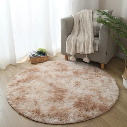 FluffyMat – Ultra Soft Plush Round Rug for Bedroom & Living Room Comfort