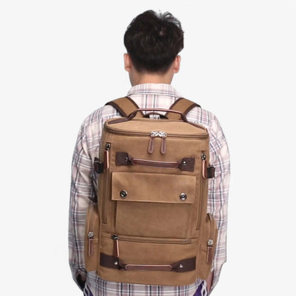Vintage Canvas Backpack – Stylish & Functional with Laptop Compartment for Everyday & Adventure