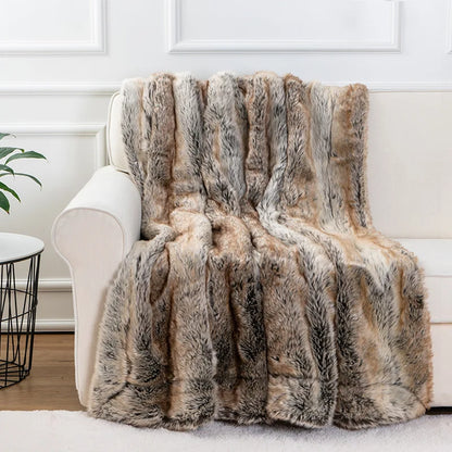 Luxurious Mink Faux Fur Throw Blanket – Elegant, Soft & Cozy