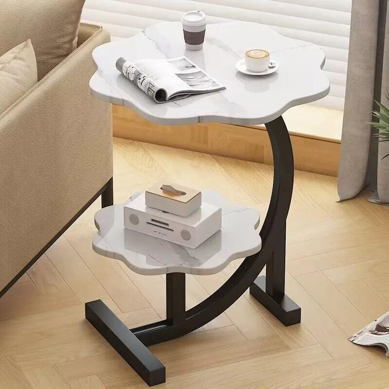 CasaLune Luxury Two-Tier Portable Side Table – Compact, Modern & Functional Design