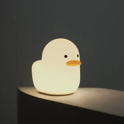 Nordic Cute Cartoon Duck LED Night Light | Rechargeable Soft Glow Bedside Lamp