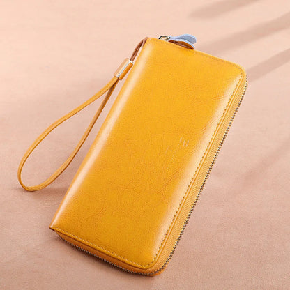 Naya RFID Leather Travel Wallet – Phone Pouch Clutch with Passport & Card Holder