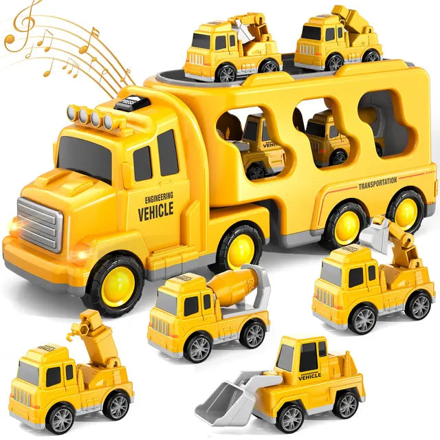 Double-Decker Toy Truck with Mini Cars & Music