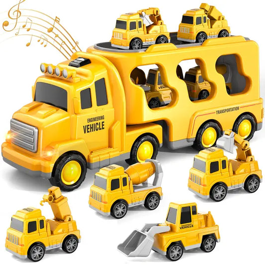 Double-Decker Toy Truck with Mini Cars & Music