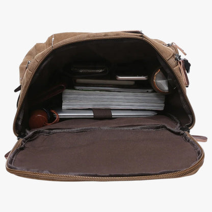 Vintage Canvas Backpack – Stylish & Functional with Laptop Compartment for Everyday & Adventure